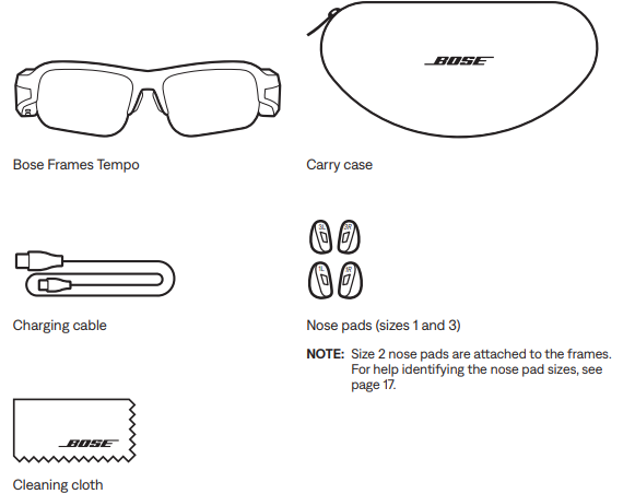 Bose Frames Tempo-WHAT’S IN THE CARTON